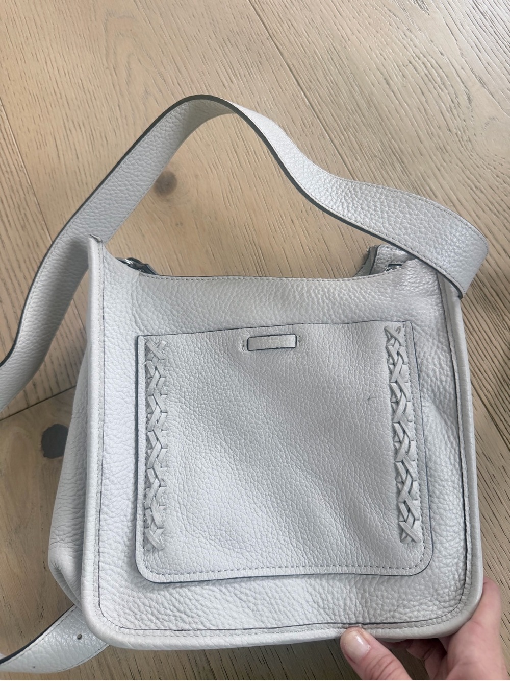 Rebecca Minkoff White Leather Shoulder Bag - Minimal Crossbody